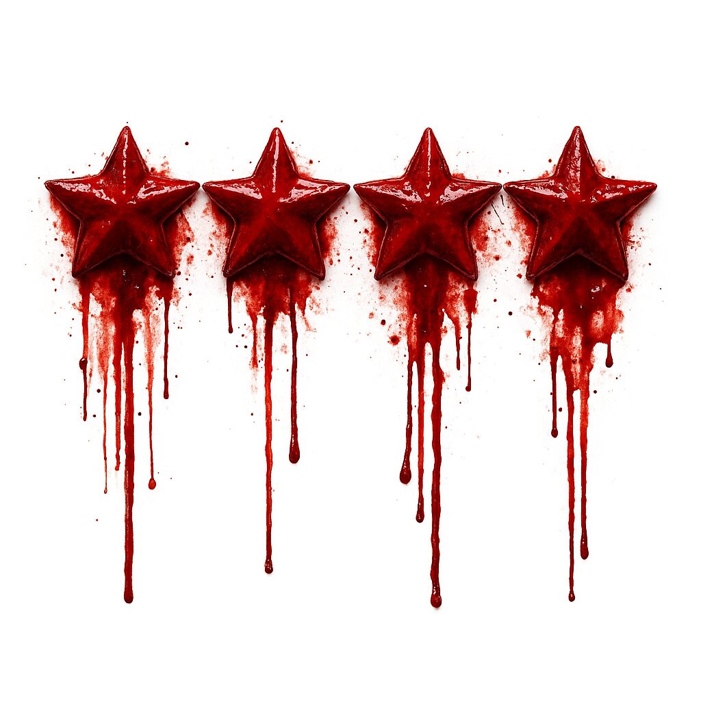Four blood-stained stars!